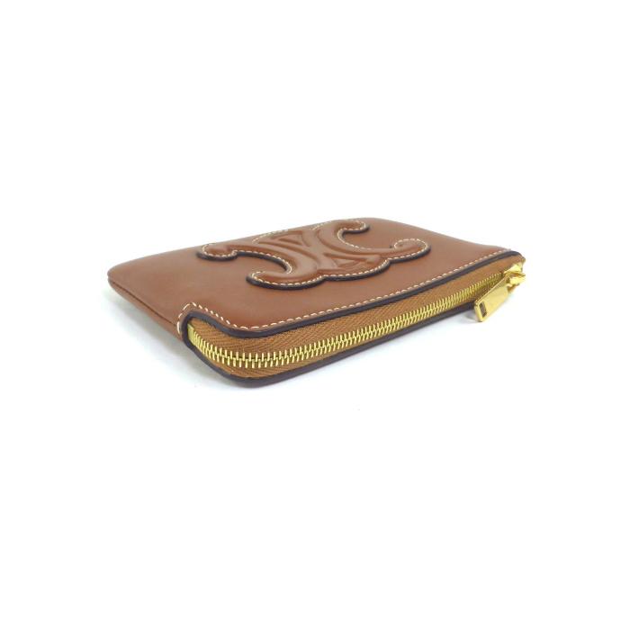 セリーヌ （CELINE） トリオンフ COIN＆Card Purse フック付き コイン カードポーチ カードケース 小銭入れ 10C66 TAN（新品） | TRIOMPHE | 02