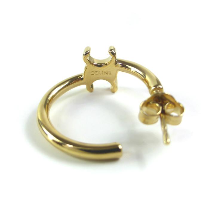 セリーヌ （CELINE） トリオンフ アシンメトリックフープ ピアス 460RD ゴールド（新品） | TRIOMPHE | 03