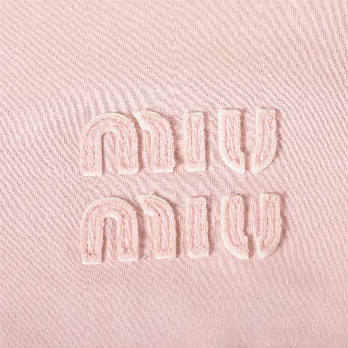 MIU MIU ミュウミュウピンク フリル付き Tシャツ miu miu（ミュウミュウ） コットン Tシャツ XS ピンク MJN540 ユーズド