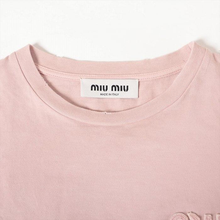 miu miu（ミュウミュウ） コットン Tシャツ XS ピンク MJN540 ユーズド