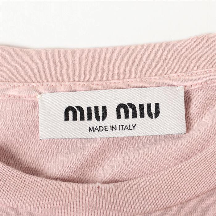 miu miu（ミュウミュウ） コットン Tシャツ XS ピンク MJN540 ユーズド