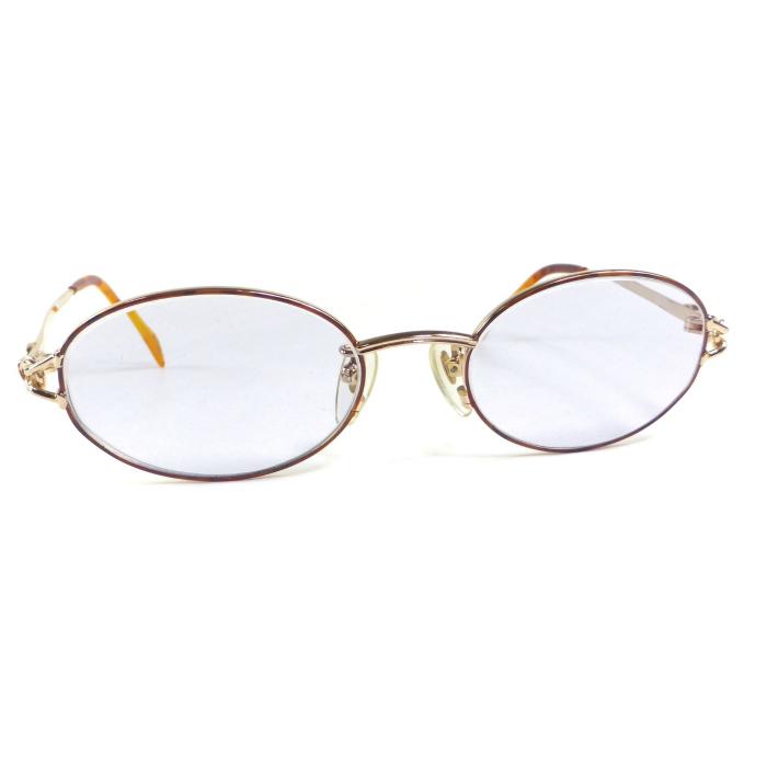 GUCCI（グッチ） オーバル メタルフレーム メガネ 眼鏡 度入りレンズ