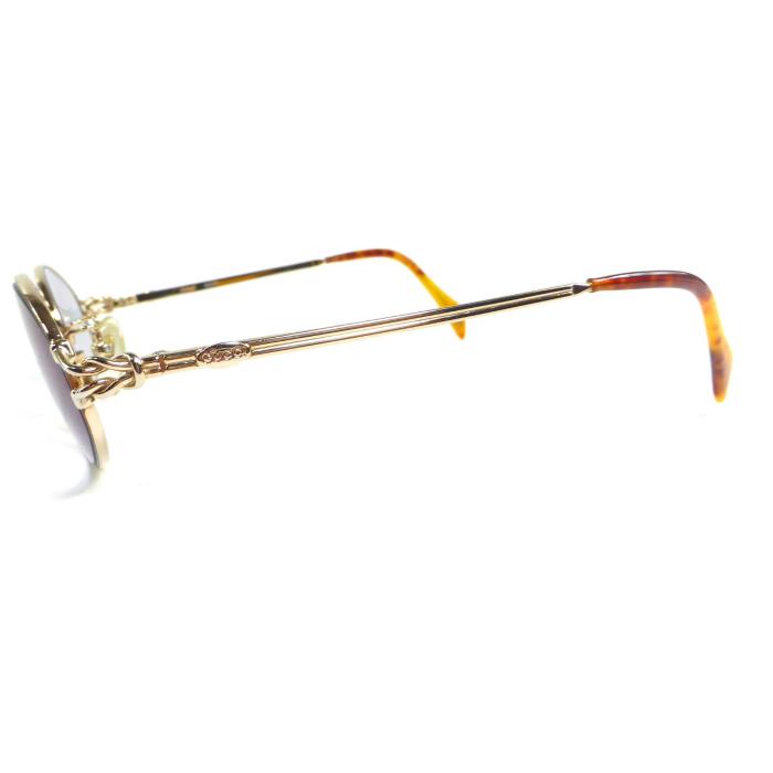 【美品】【廃盤】GUCCI ゴールド メタルフレーム 調光レンズメガネ GUCCI（グッチ） オーバル メタルフレーム メガネ 眼鏡 度入りレンズ