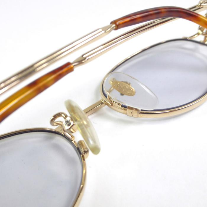 GUCCI（グッチ） オーバル メタルフレーム メガネ 眼鏡 度入りレンズ