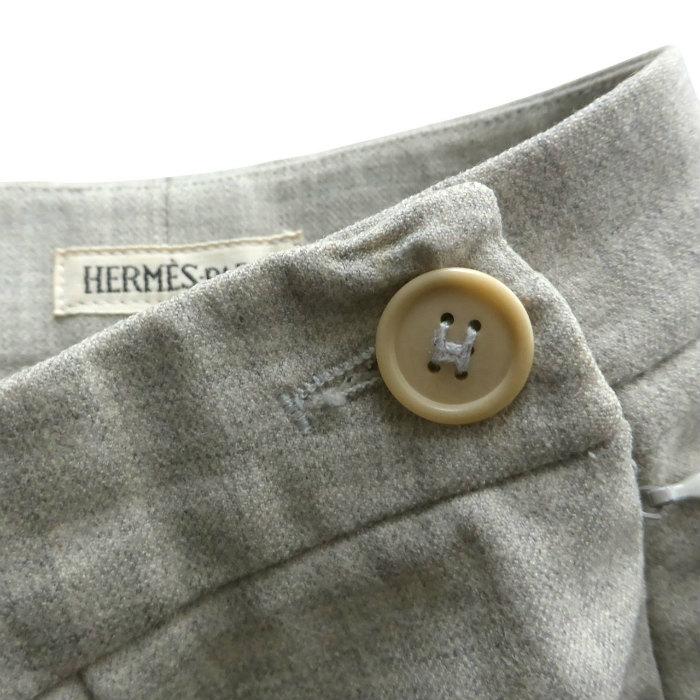 HERMES（エルメス） ウール スラックス テーパード パンツ 34 ベージュ
