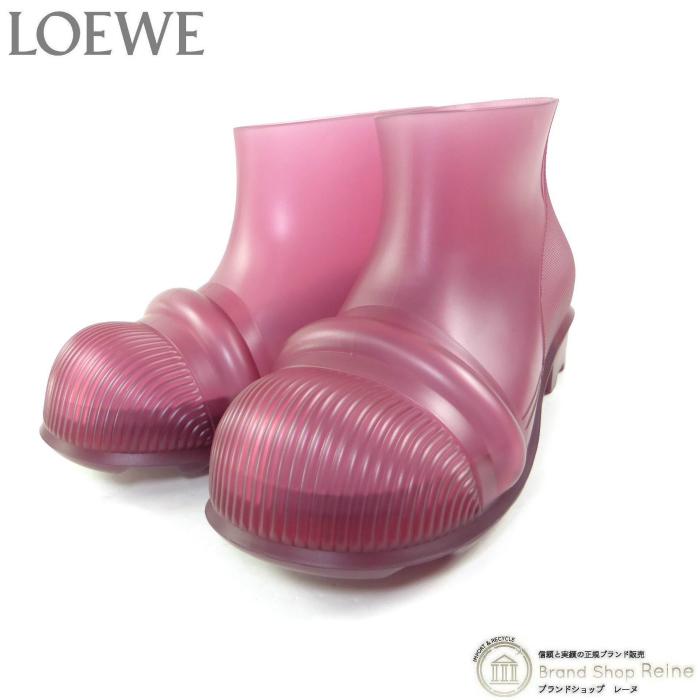 LOEWE（ロエベ） レインブーツ シューズ 靴 ラバー クリアピンク ＃40