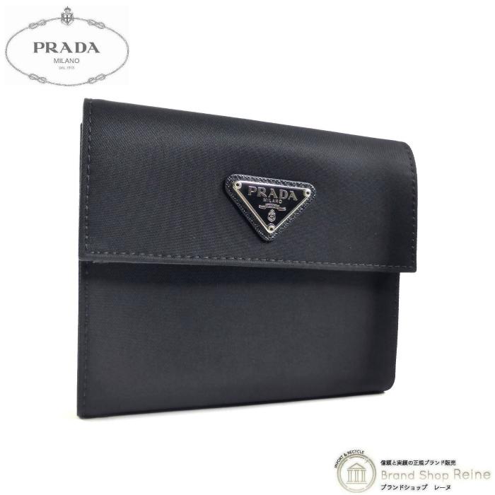 美品 PRADA プラダ M170 テスートナイロン 三つ折り 財布 PRADA（プラダ） ナイロン テスート トライアングルロゴ 三つ折り 財布