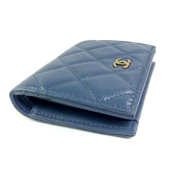CHANEL（シャネル） キャビアスキン マトラッセ スモールウォレット 二