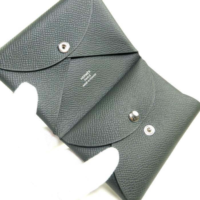 エルメス （HERMES） カルヴィ デュオ ヴェールマングローブ エプソン カードケース 名刺入れ コインケース 小銭入れ W刻 H083035（新品）の画像