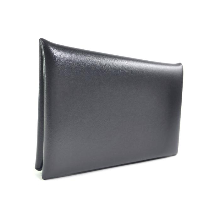 エルメス （HERMES） カルヴィ ボックスカーフ グラファイト カードケース 名刺入れ W刻 H078403CK（新品）の画像