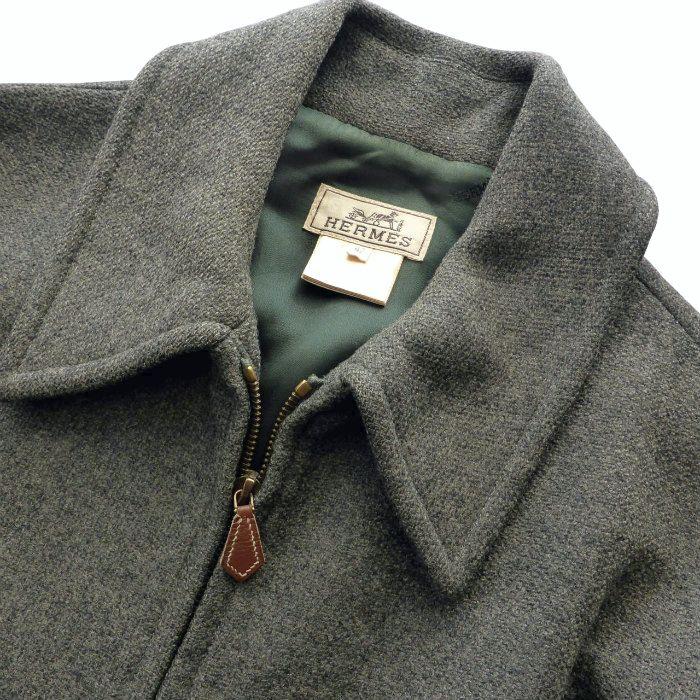 HERMES（エルメス） ウール ジップ ジャケット 48 グレー ウェア