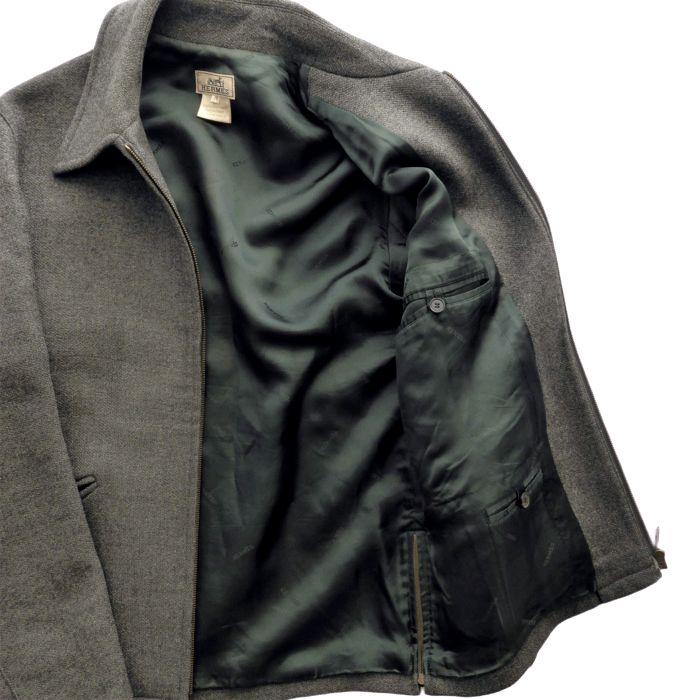 HERMES（エルメス） ウール ジップ ジャケット 48 グレー ウェア