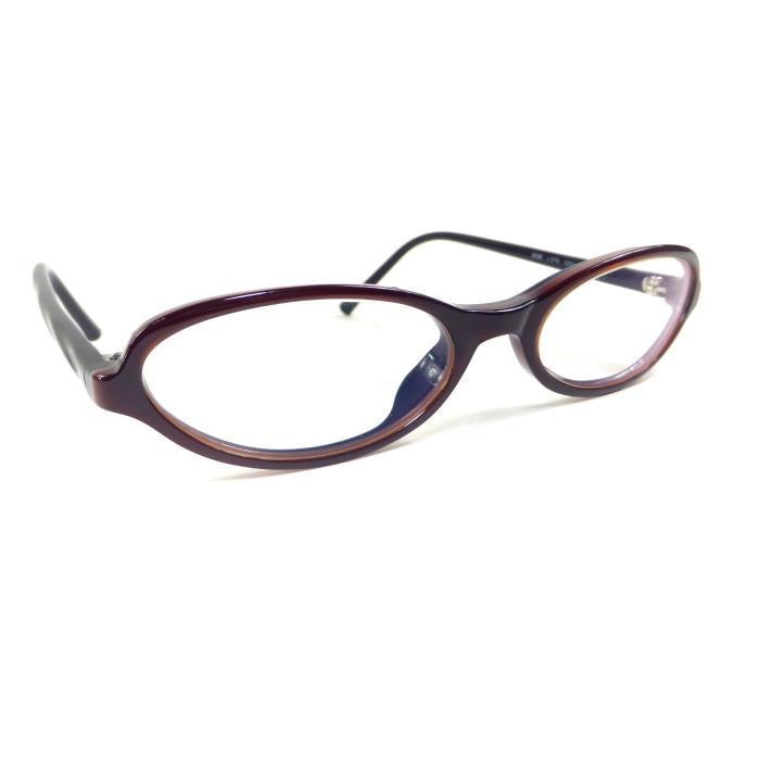 CHANEL メガネ 3075-B ボルドー系 CHANEL（シャネル） オーバル フレーム メガネ 度入り 眼鏡 3028