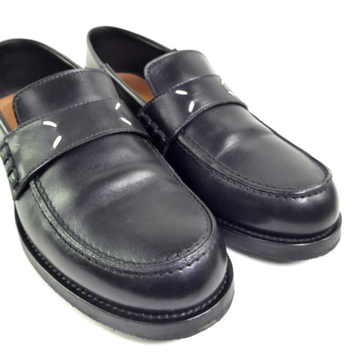 メゾンマルジェラ レザー ローファー 37 ブラック 4ステッチ メゾンマルジェラ レザー ローファー 37 ブラック 4ステッチ 楽天市場