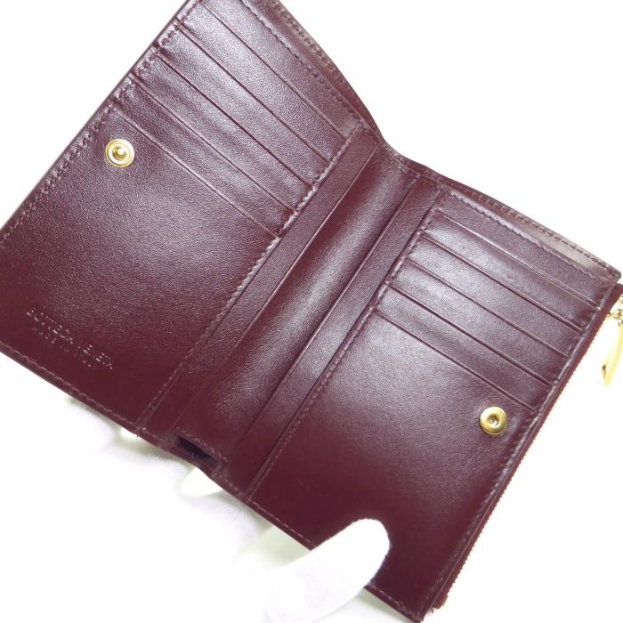 BOTTEGA VENETA ✳︎イントレチャート 二つ折り財布 ボルドー✴︎美品 BOTTEGA VENETA（ボッテガ・ヴェネタ） ボッテガ ヴェネタ イントレ