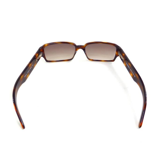 CHANEL（シャネル） スクエア べっ甲 ラインストーン ロゴ サングラス