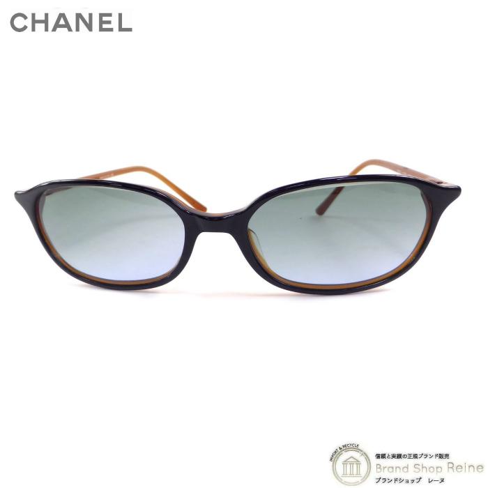 【CHANEL】シャネルサングラス☆度入り☆バイカラー☆カラーサングラス CHANEL（シャネル） オーバル バイカラー サングラス CCロゴ 眼鏡 3002