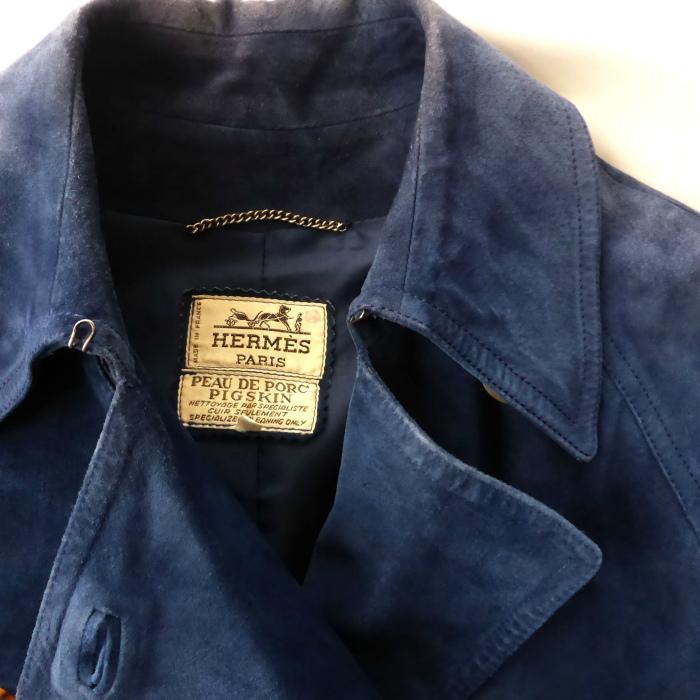 HERMES（エルメス） （HERMES）ピッグ スキン スエード トレンチコート