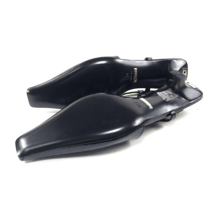 GG グッチ （GUCCI）レザー クロコ型押し スリングバック パンプス