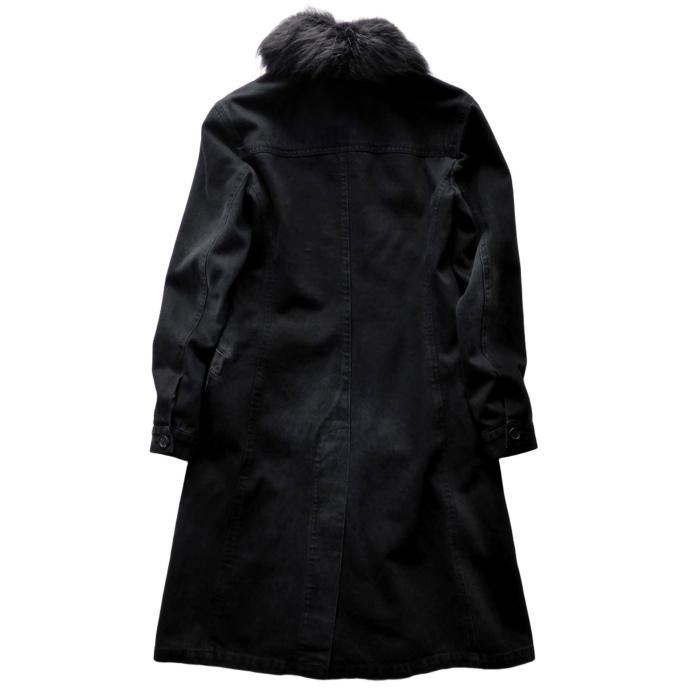 PRADA（プラダ） （PRADA）デニム ジャケット コート ミンクファー 38 