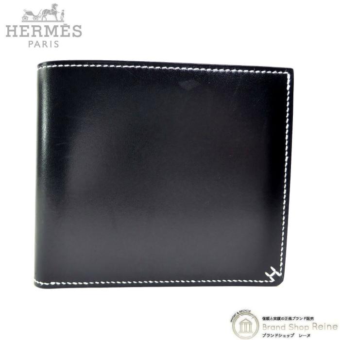 HERMES（エルメス） Hセリエ コンパクト 二つ折り 財布 ボックスカーフ
