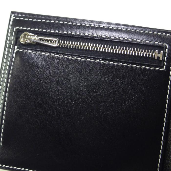 HERMES（エルメス） Hセリエ コンパクト 二つ折り 財布 ボックスカーフ