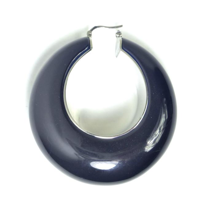 LOEWE（ロエベ） フープ ピアス ダークネイビー 119.19 両耳用（中古 