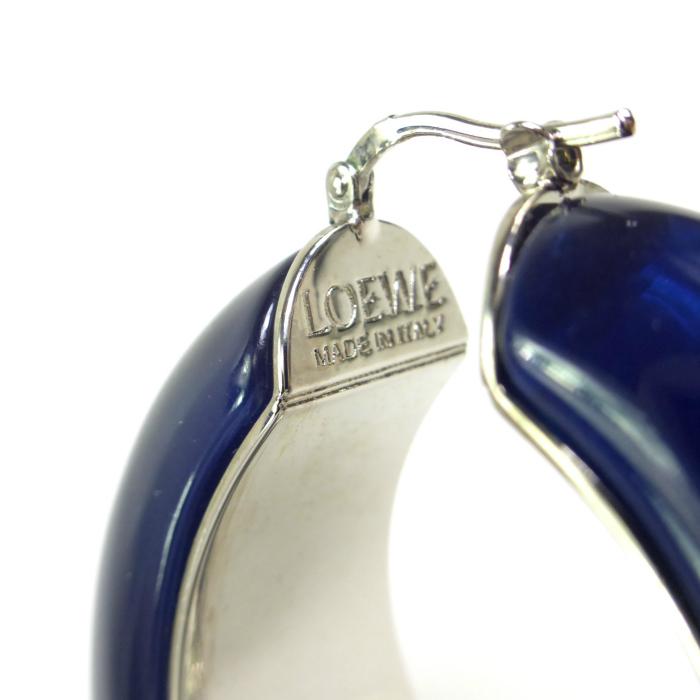 LOEWE（ロエベ） フープ ピアス ダークネイビー 119.19 両耳用（中古 