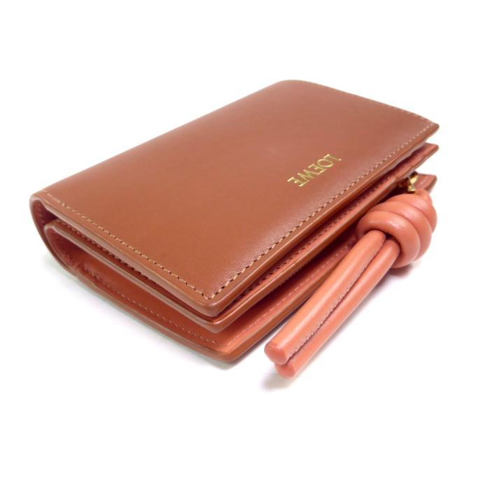 美品 ロエベ LOEWE ノット コンパクト ジップウォレット 二つ折り財布 LOEWE（ロエベ） ノット コンパクト ジップウォレット 二つ折り財布