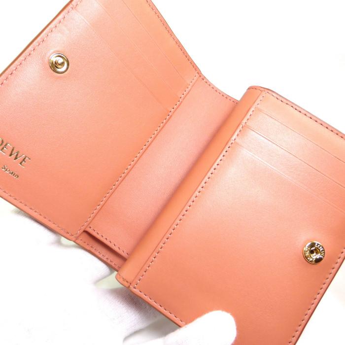 最終 新品未使用 LOEWE コンパクトウォレット オレンジ LOEWE（財布