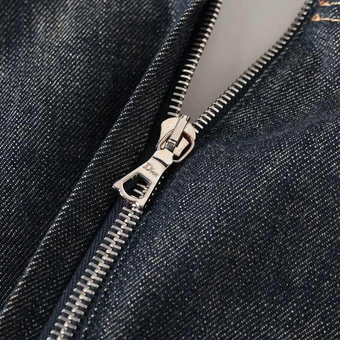 クリスチャンディオール （Christian Dior） デニム ワンピース 蜂 モチーフ ビジュー 40 インディゴブルー ウェア（中古）の画像