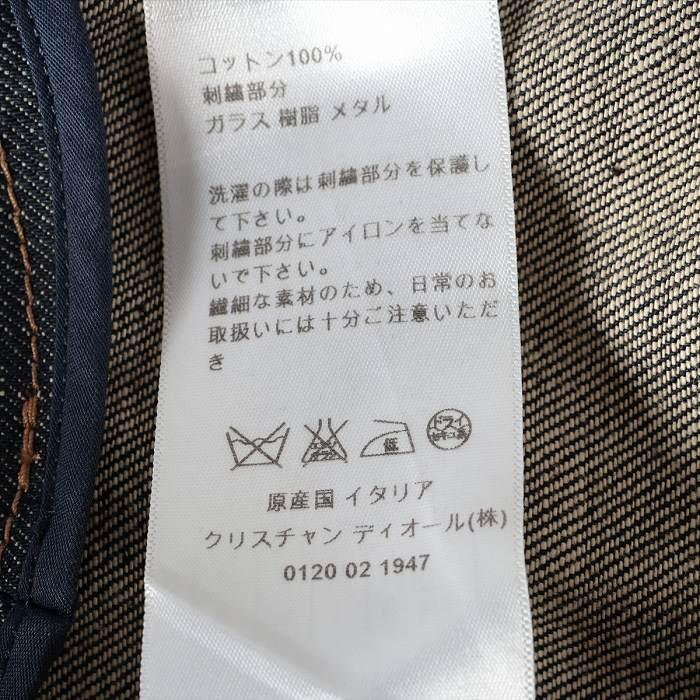 クリスチャンディオール （Christian Dior） デニム ワンピース 蜂 モチーフ ビジュー 40 インディゴブルー ウェア（中古）の画像