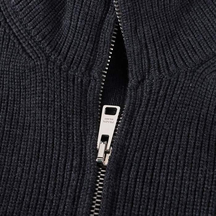 PRADA（プラダ） ウール ドライバーズ ニット ジップアップ セーター