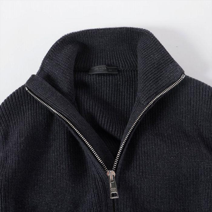 PRADA（プラダ） ウール ドライバーズ ニット ジップアップ セーター