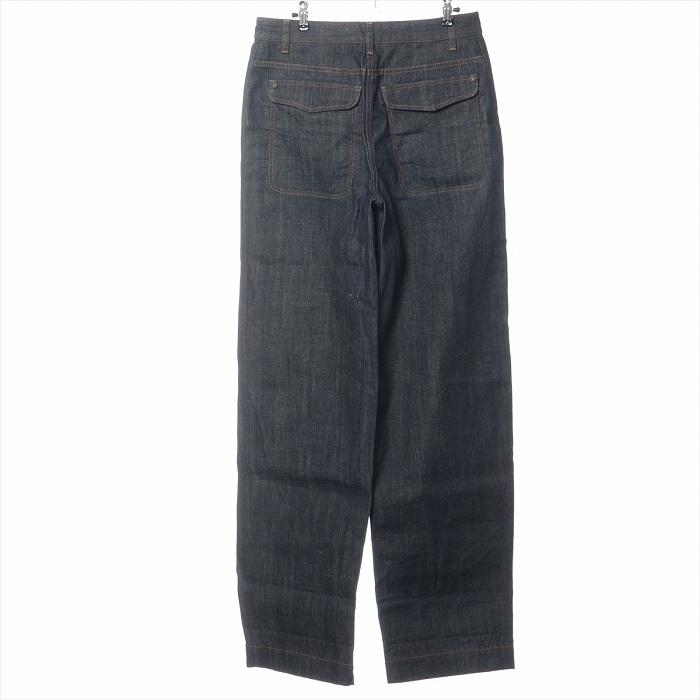 シャネル （CHANEL） コットン ワイドデニム パンツ ココマーク 40 ネイビー P44332 ウェア メンズ（中古）
