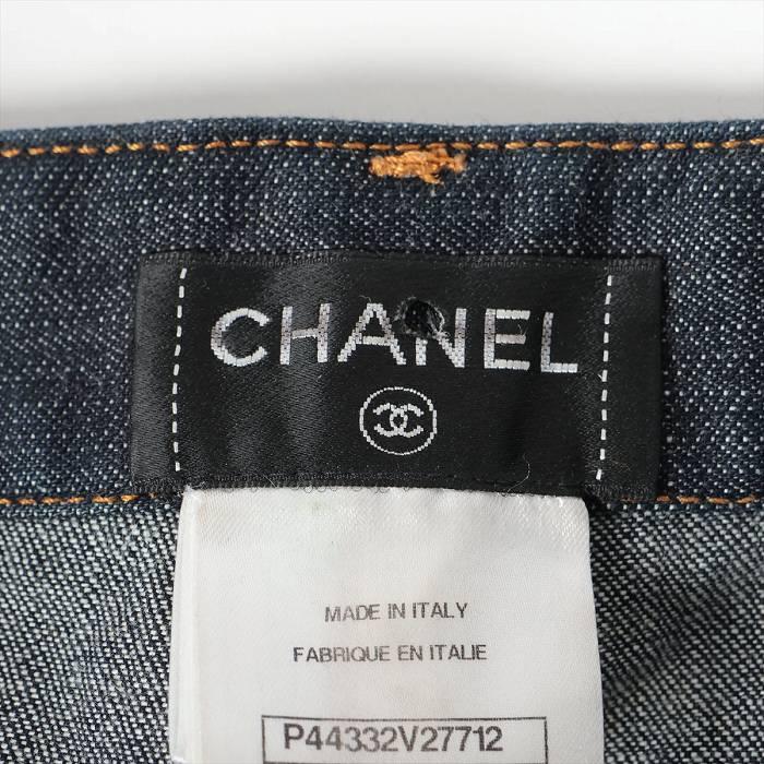 シャネル （CHANEL） コットン ワイドデニム パンツ ココマーク 40 ネイビー P44332 ウェア メンズ（中古）