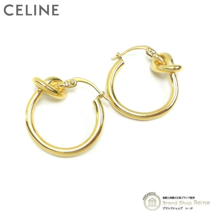 CELINE（セリーヌ） ノット スモール フープ ピアス 46N55 GP ゴールド