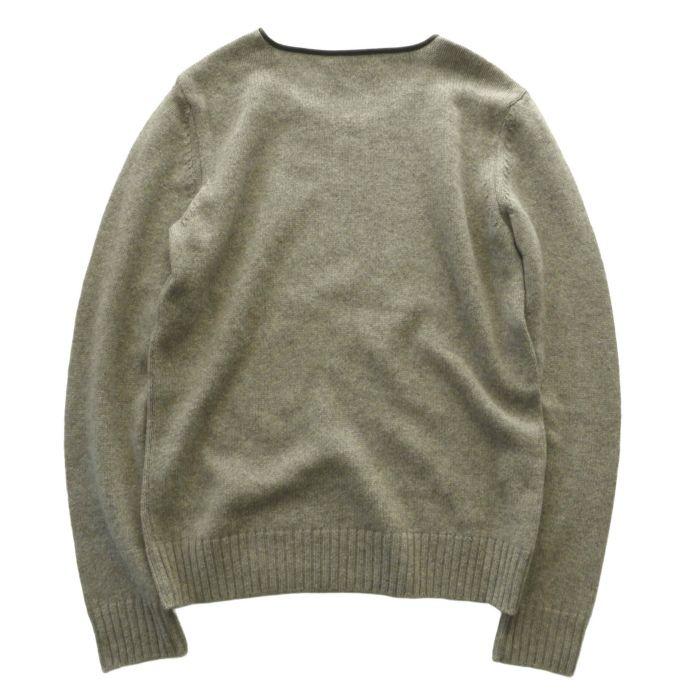 HERMES（エルメス） ヤク×ウール ミドルゲージ ニット ラムレザー