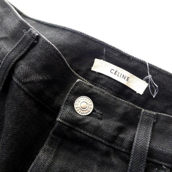 CELINE　フィービー　ブラックデニム CELINE（セリーヌ） （CELINE）カーブデザイン デニム パンツ カット