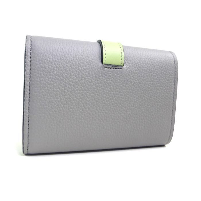 ロエベ （LOEWE） スモール バーティカル ウォレット 三つ折り コンパクト 財布 パールグレー（新品）の画像