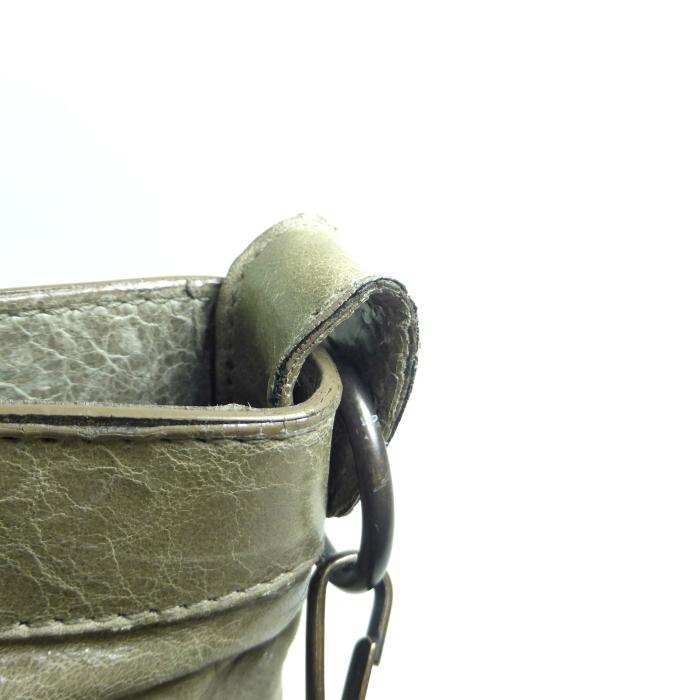 BALENCIAGA カーキレザーバッグ 保存袋付 バレンシアガ大きめショルダー BALENCIAGA（バレンシアガ） ザ・ファースト 2way ハンド ショルダー