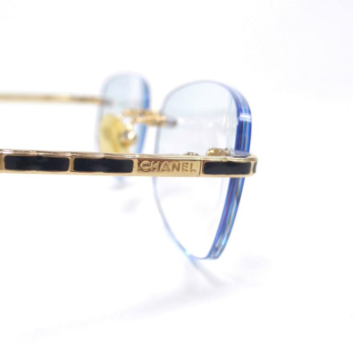 CHANEL リムレスメガネ CHANEL（シャネル） リムレス メタル タイムレス スクエア 縁なし