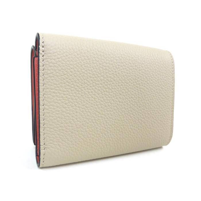 ロエベ （LOEWE） ストラップ トライフォールド 6CC ウォレット コンパクト 三つ折り 財布 C660TR2X03 ライトオーツ×ハニー（新品）の画像