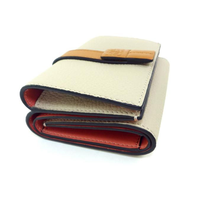 ロエベ （LOEWE） ストラップ トライフォールド 6CC ウォレット コンパクト 三つ折り 財布 C660TR2X03 ライトオーツ×ハニー（新品）の画像