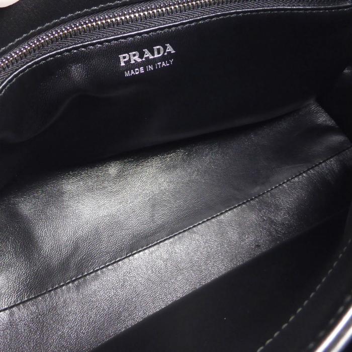 PRADA（プラダ） パサージュ ミディアム レザー×Re-Nylon フラップ付