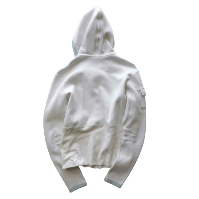 Chanel ホワイト フルジップパーカー42 CHANEL（シャネル） （CHANEL）コットン ジップアップパーカー N2B
