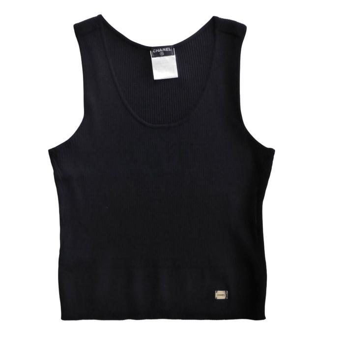 CHANEL（シャネル） （CHANEL）レーヨン リブニット タンクトップ 02P 