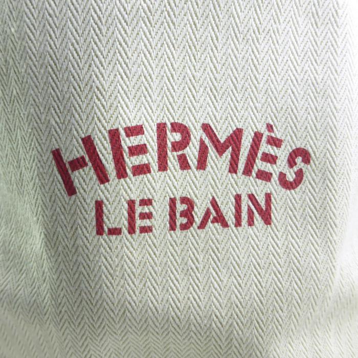 HERMES（エルメス） LE BAIN ルバン 巾着 ポーチ トワルシェブロン