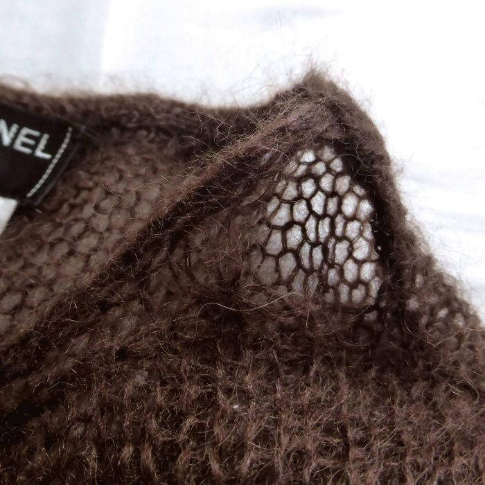 シャネル （CHANEL）モヘア ニット＆マフラー 98A ヴィンテージ 38 ブラウン P11482 P11648 ウェア（中古）の画像