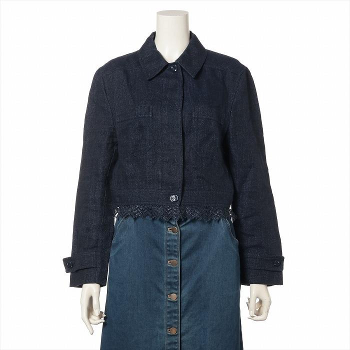 CHANEL シャネル ココボタン リネン ジャケット CHANEL（シャネル） ココボタン リネン ジャケット 38 ネイビー P17259